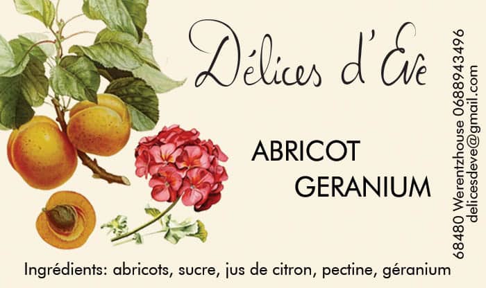 Confiture abricots géranium